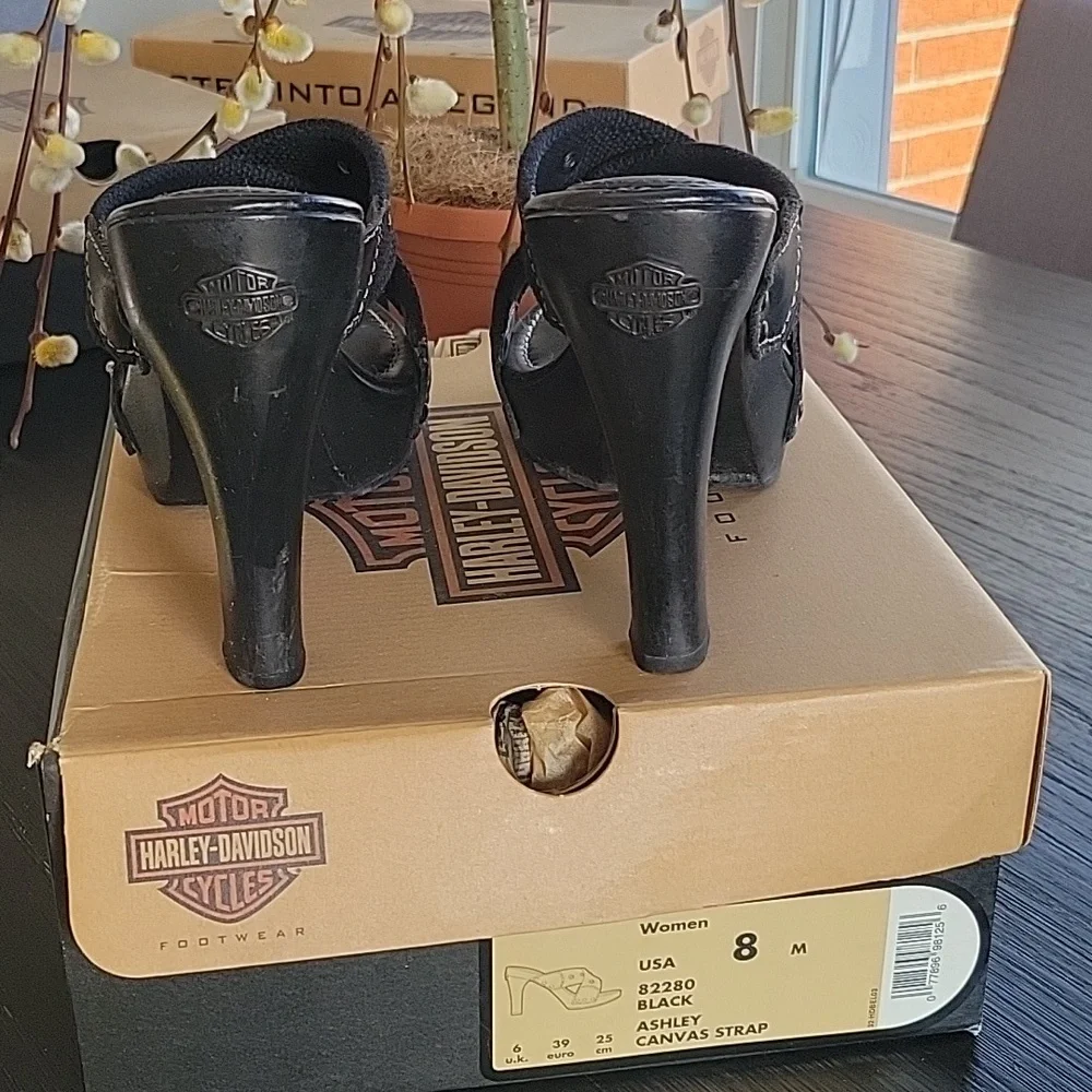 Harley-Davidson Ashley Sandals 8 Black Vintage